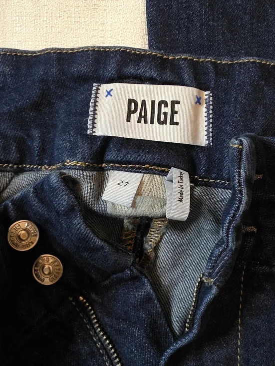 Paige Dion High Rise Cargo Flare Jeans Gracie Lou Dark Wash Y2K 90s Size 27 - Picture 5 of 11